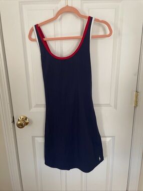 Ralph Lauren Navy Tank Dress with Red & White Trim Olympics NWT